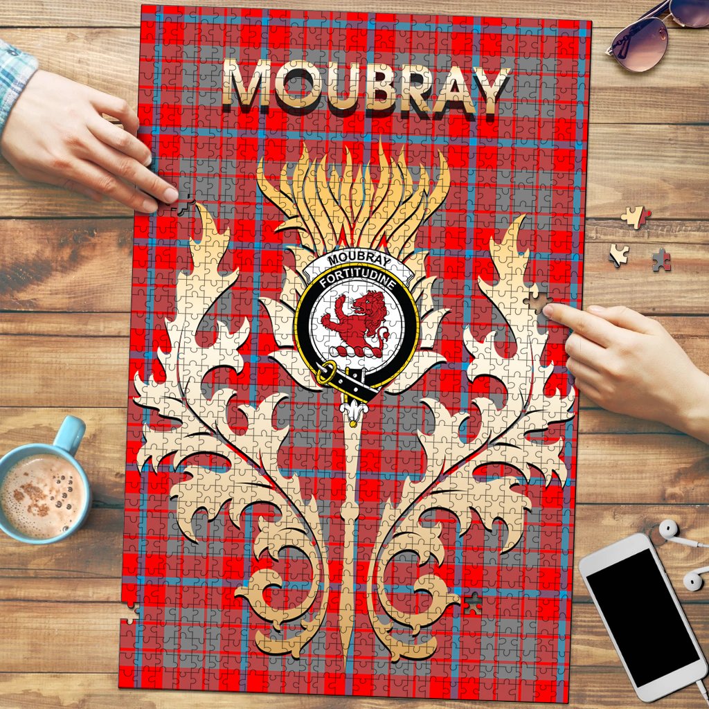 Moubray Tartan Crest Thistle Jigsaw Puzzles