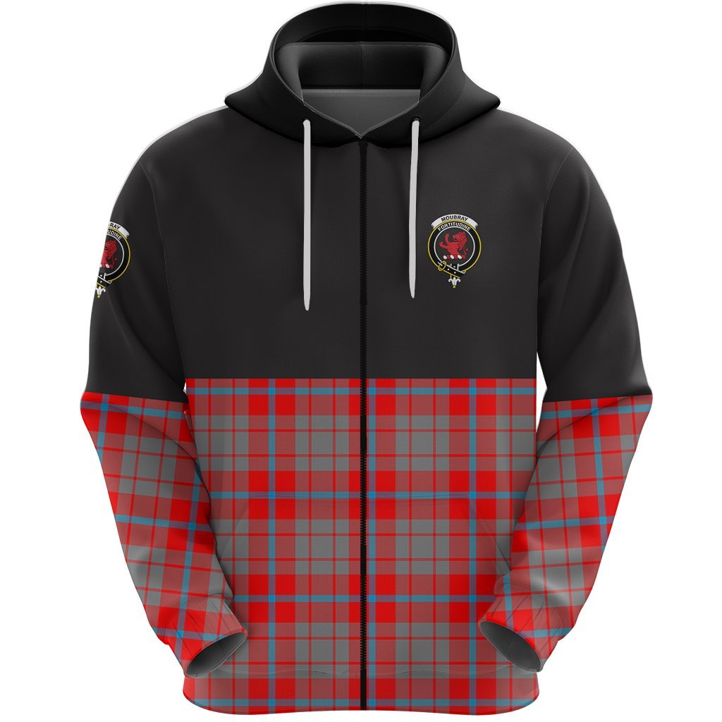 Moubray Clan Half Of Tartan Zipper Hoodie