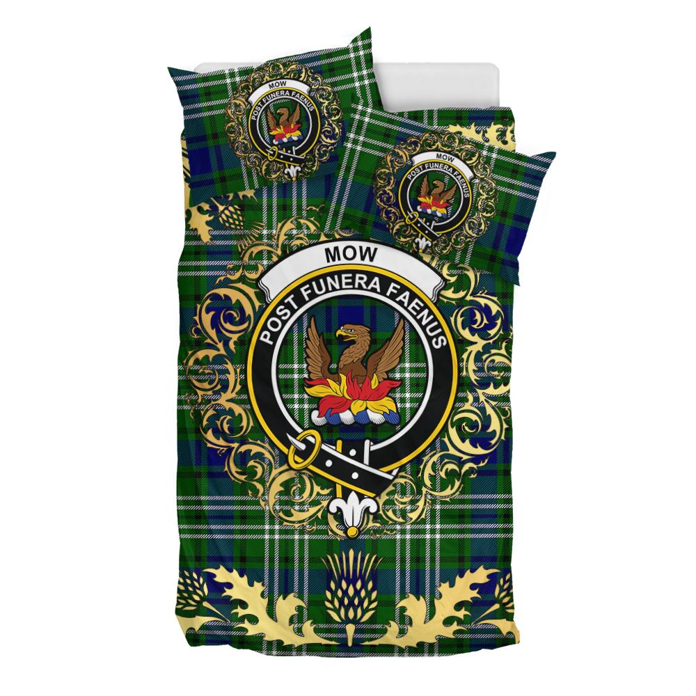 Mow Tartan Crest Bedding Set - Golden Thistle Style