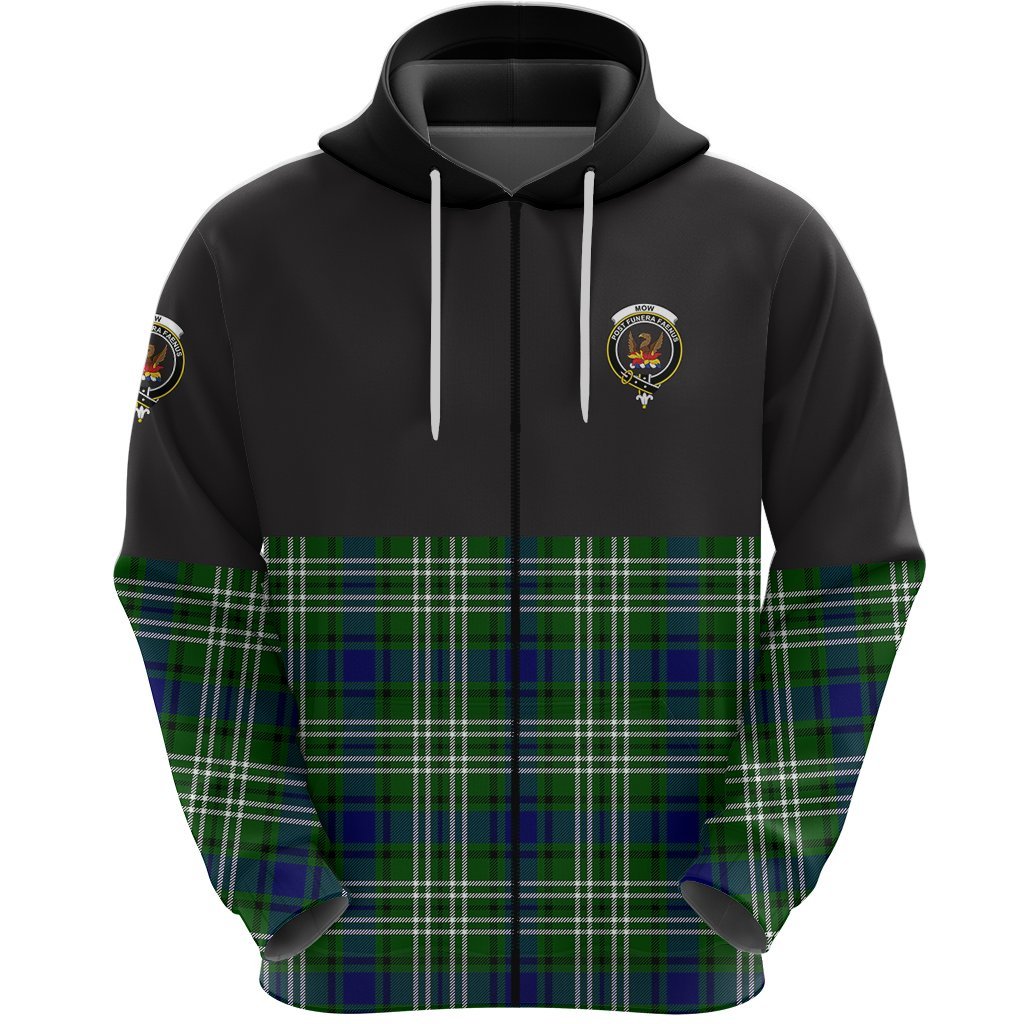 Mow Clan Half Of Tartan Zipper Hoodie