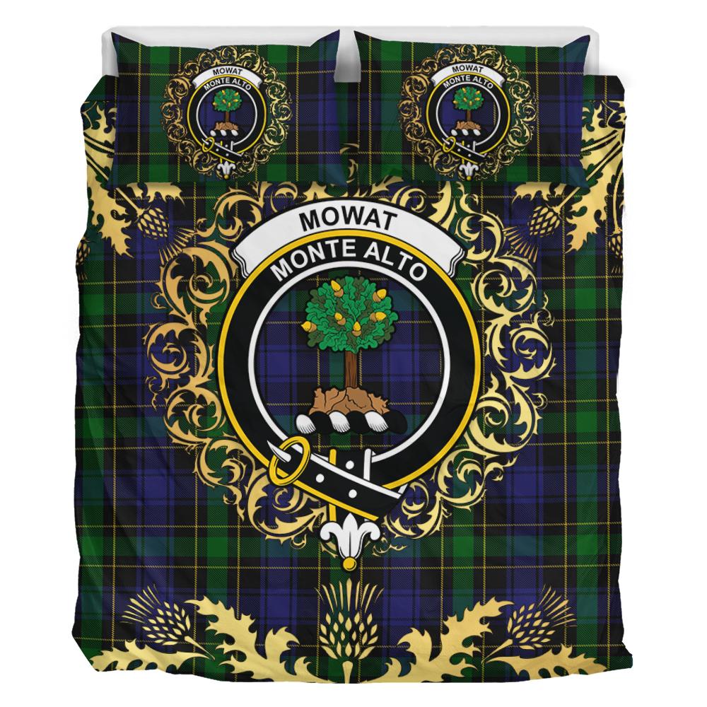 Mowat Originaux Tartan Crest Bedding Set - Golden Thistle Style
