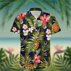 Muir Tartan Hawaiian Shirt Hibiscus, Coconut, Parrot, Pineapple - Tropical Garden Shirt