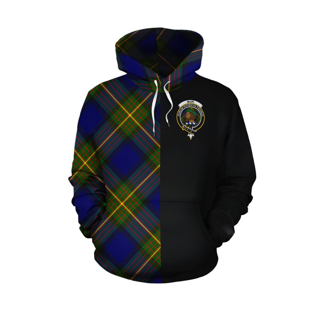 Muir Tartan Hoodie Half of Me - Cross Style