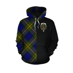 Muir Tartan Hoodie Half of Me - Cross Style