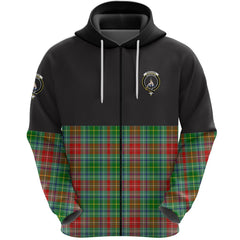 Muirhead Clan Half Of Tartan Zipper Hoodie