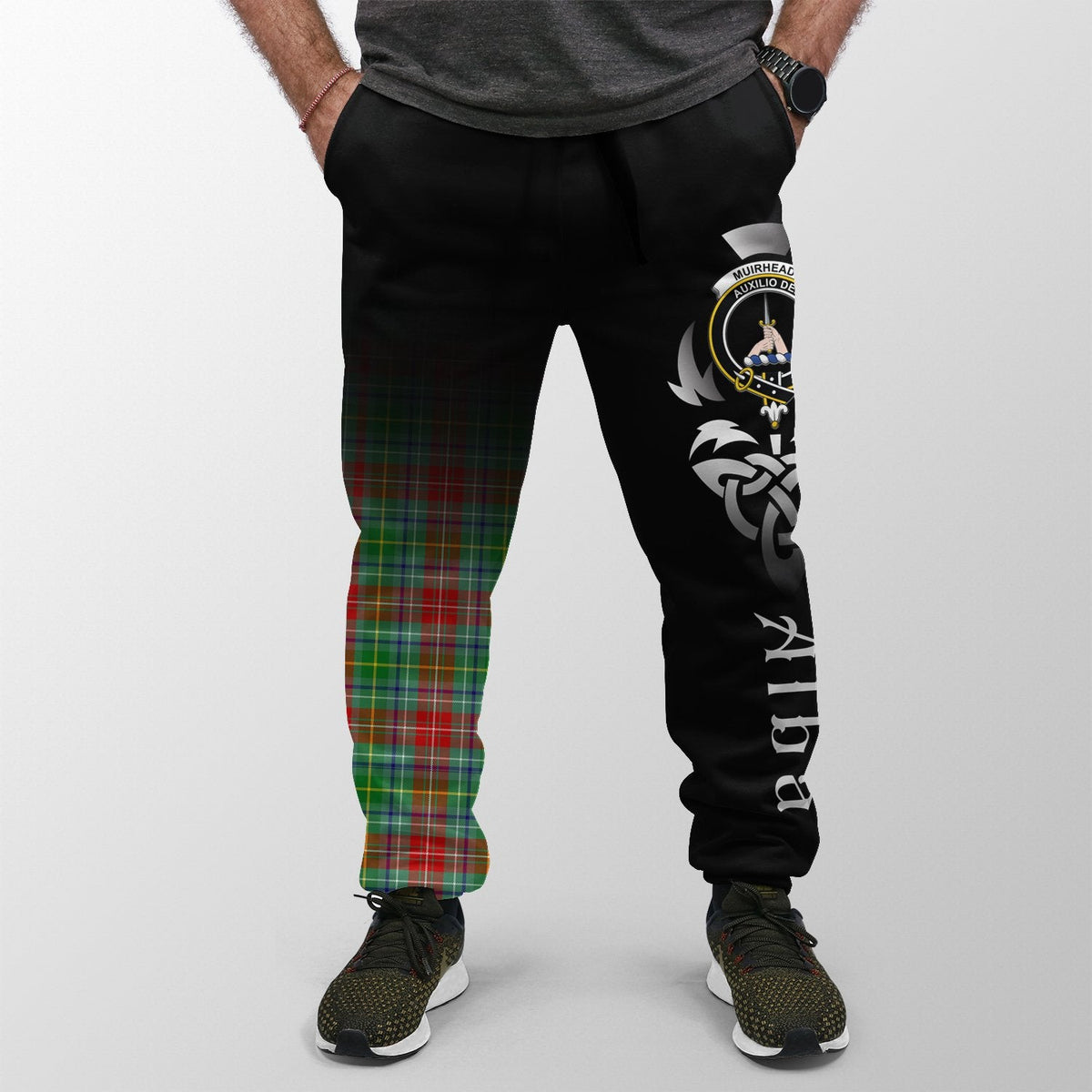 Muirhead Tartan Crest Jogger Sweatpants - Alba Celtic Style