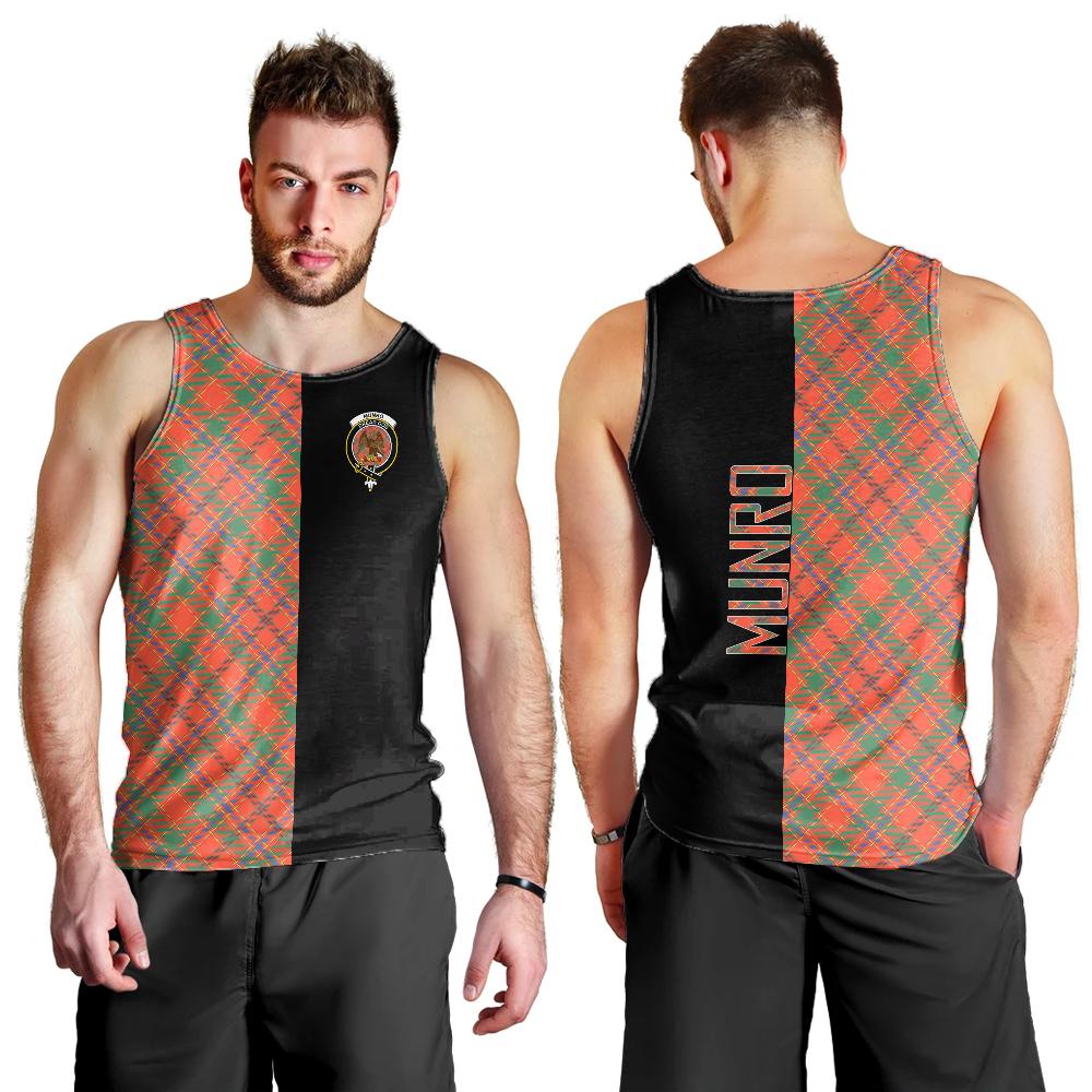 Munro Ancient Tartan Crest Men's Tank Top - Cross Style