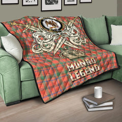 Munro Ancient Tartan Crest Legend Gold Royal Premium Quilt