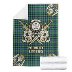 Murray of Atholl Ancient Tartan Gold Courage Symbol Blanket