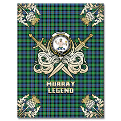 Murray of Atholl Ancient Tartan Gold Courage Symbol Blanket