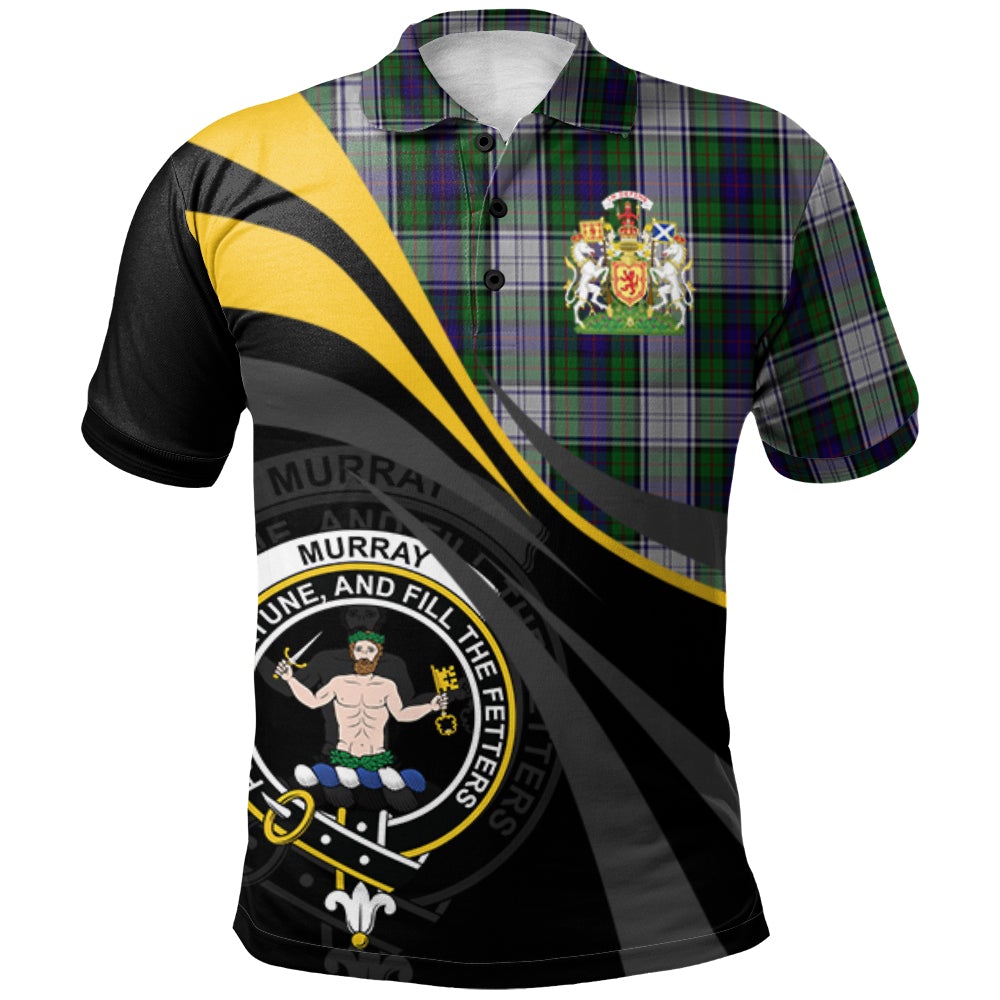 Murray of Atholl Dress Tartan Polo Shirt - Royal Coat Of Arms Style