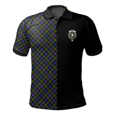 Murray of Atholl Modern Tartan Polo Shirt Half of Me - Cross Style