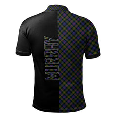 Murray of Atholl Modern Tartan Polo Shirt Half of Me - Cross Style