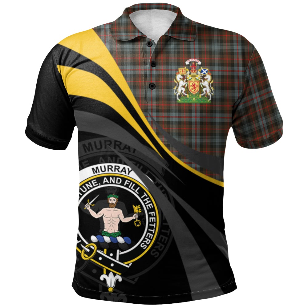 Murray of Atholl Weathered Tartan Polo Shirt - Royal Coat Of Arms Style