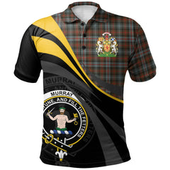Murray of Atholl Weathered Tartan Polo Shirt - Royal Coat Of Arms Style