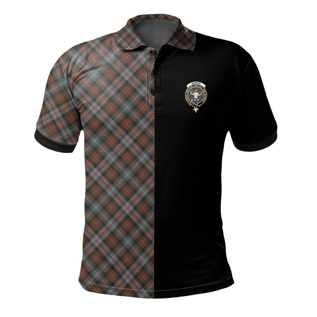 Murray of Atholl Weathered Tartan Polo Shirt Half of Me - Cross Style