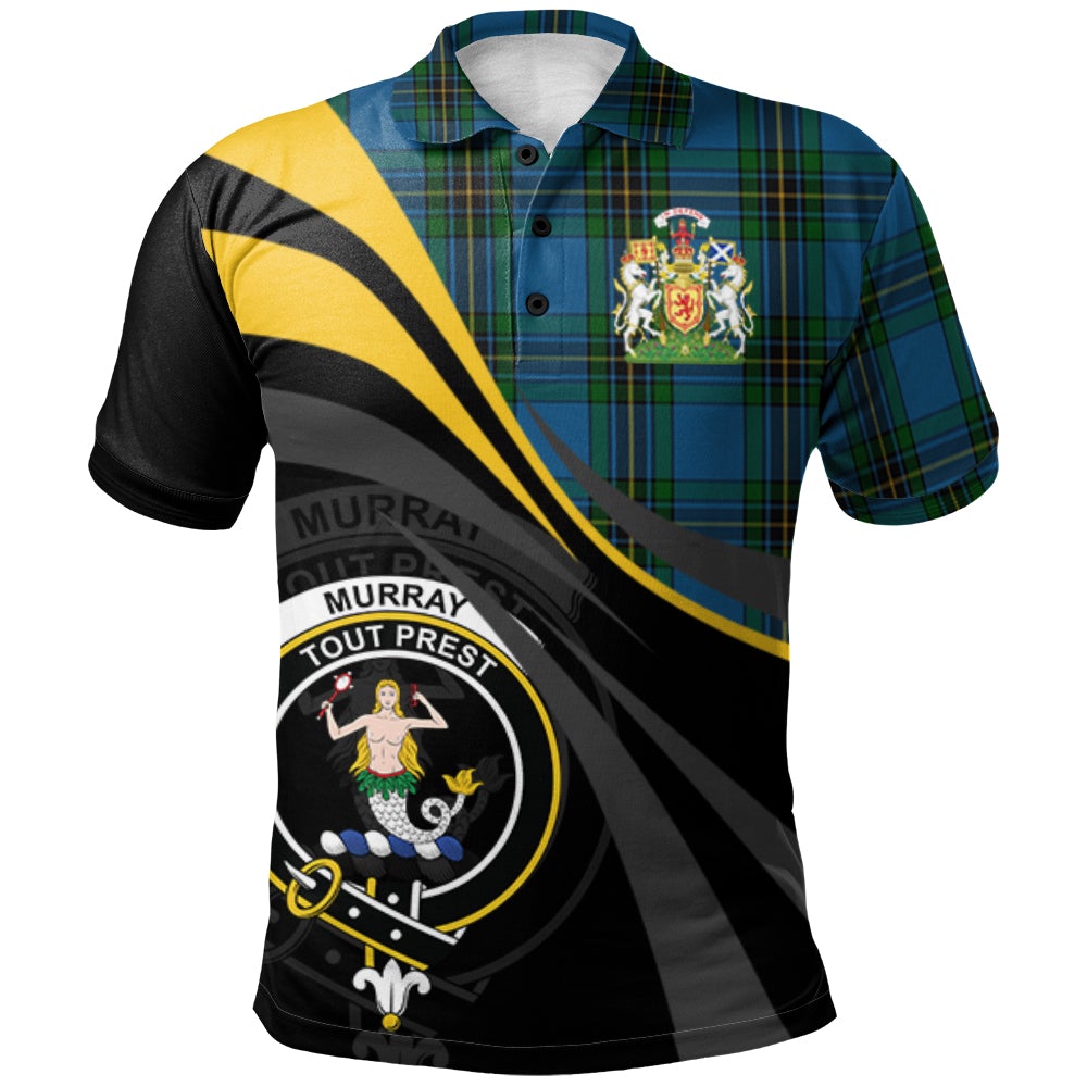 Murray of Elibank Tartan Polo Shirt - Royal Coat Of Arms Style
