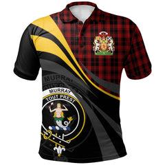 Murray of Ochtertyre Tartan Polo Shirt - Royal Coat Of Arms Style