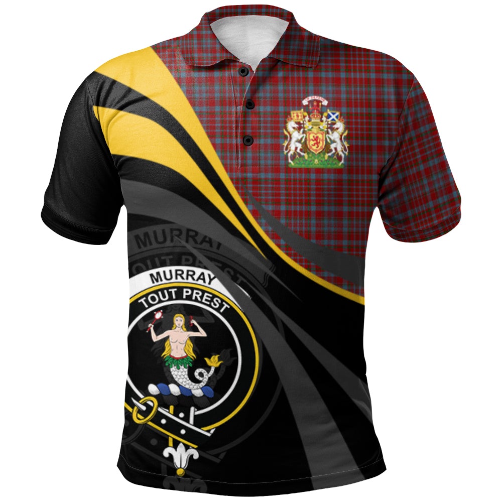 Murray of Polmaise Tartan Polo Shirt - Royal Coat Of Arms Style