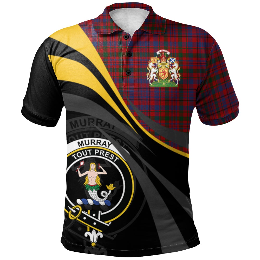 Murray of Tullibardine Tartan Polo Shirt - Royal Coat Of Arms Style