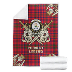 Murray of Tulloch Modern Tartan Gold Courage Symbol Blanket