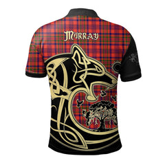 Murray of Tulloch Modern Tartan Polo Shirt Viking Wolf