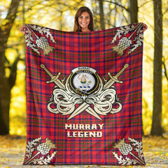 Murray of Tulloch Modern Tartan Gold Courage Symbol Blanket