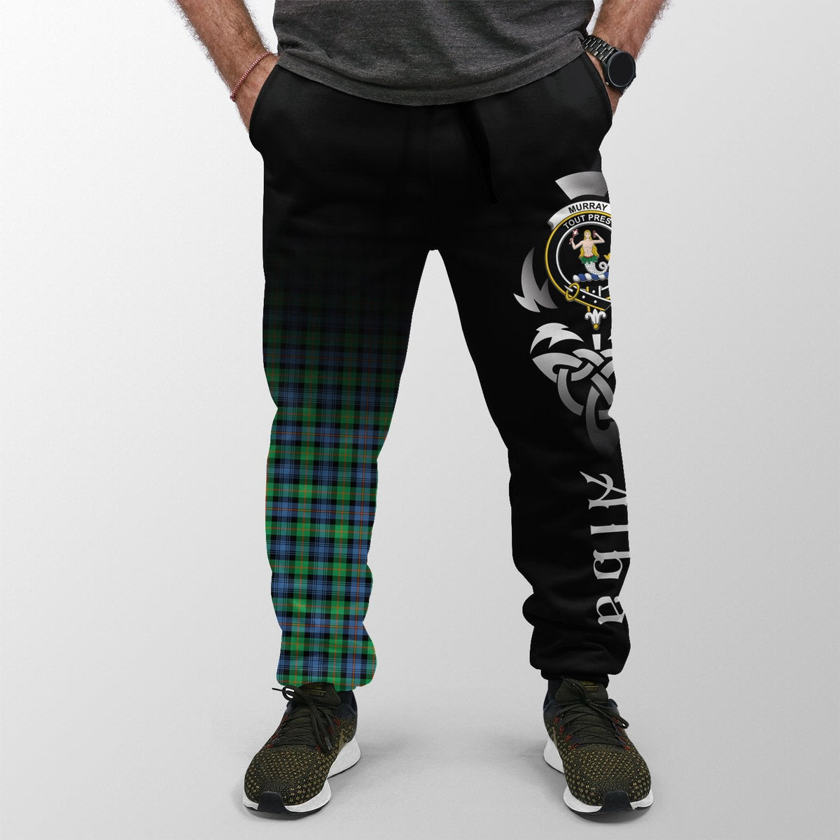 Murray Of Atholl Ancient Tartan Crest Jogger Sweatpants - Alba Celtic Style