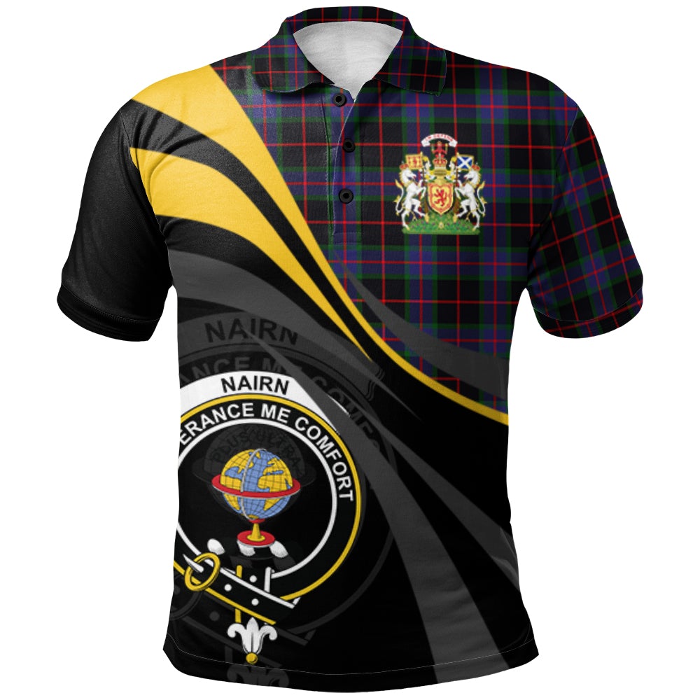 Nairn Tartan Polo Shirt - Royal Coat Of Arms Style