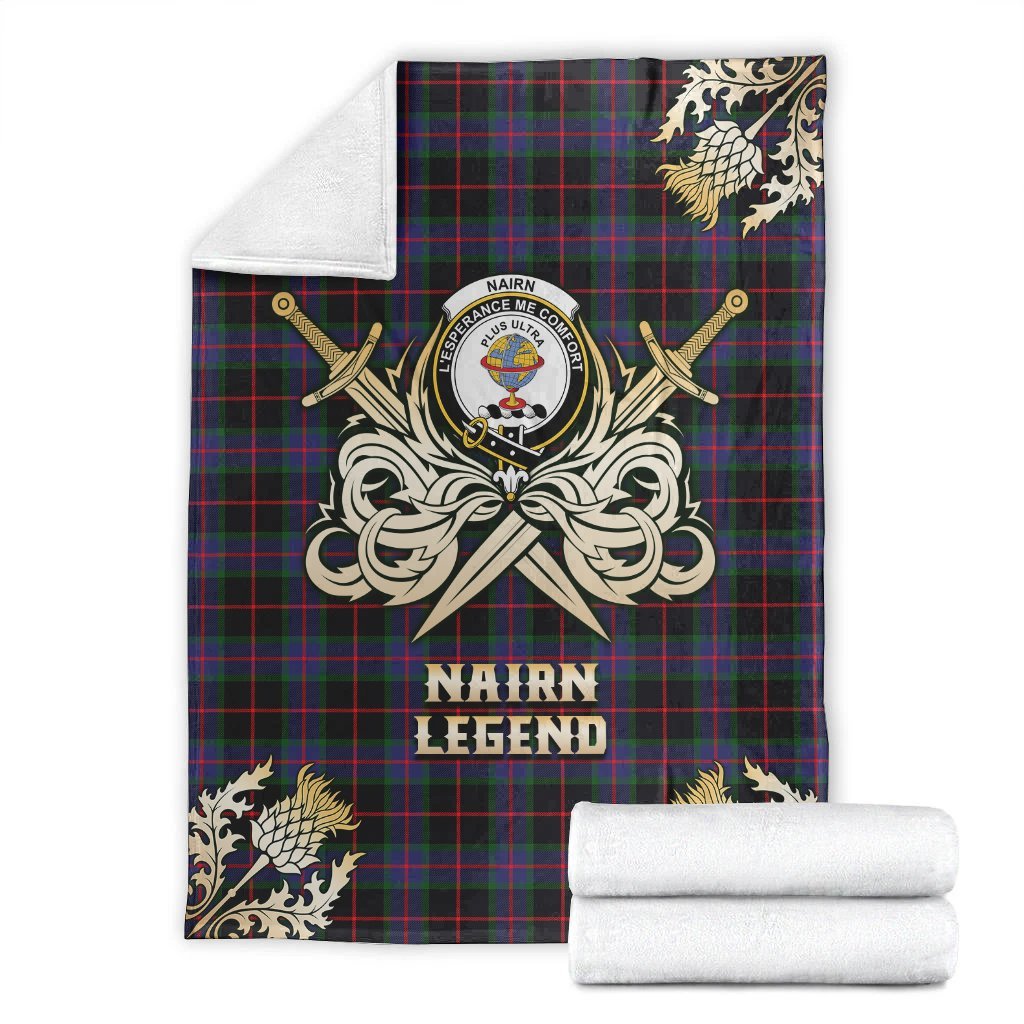 Nairn Tartan Gold Courage Symbol Blanket