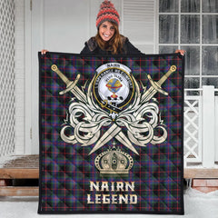 Nairn Tartan Crest Legend Gold Royal Premium Quilt