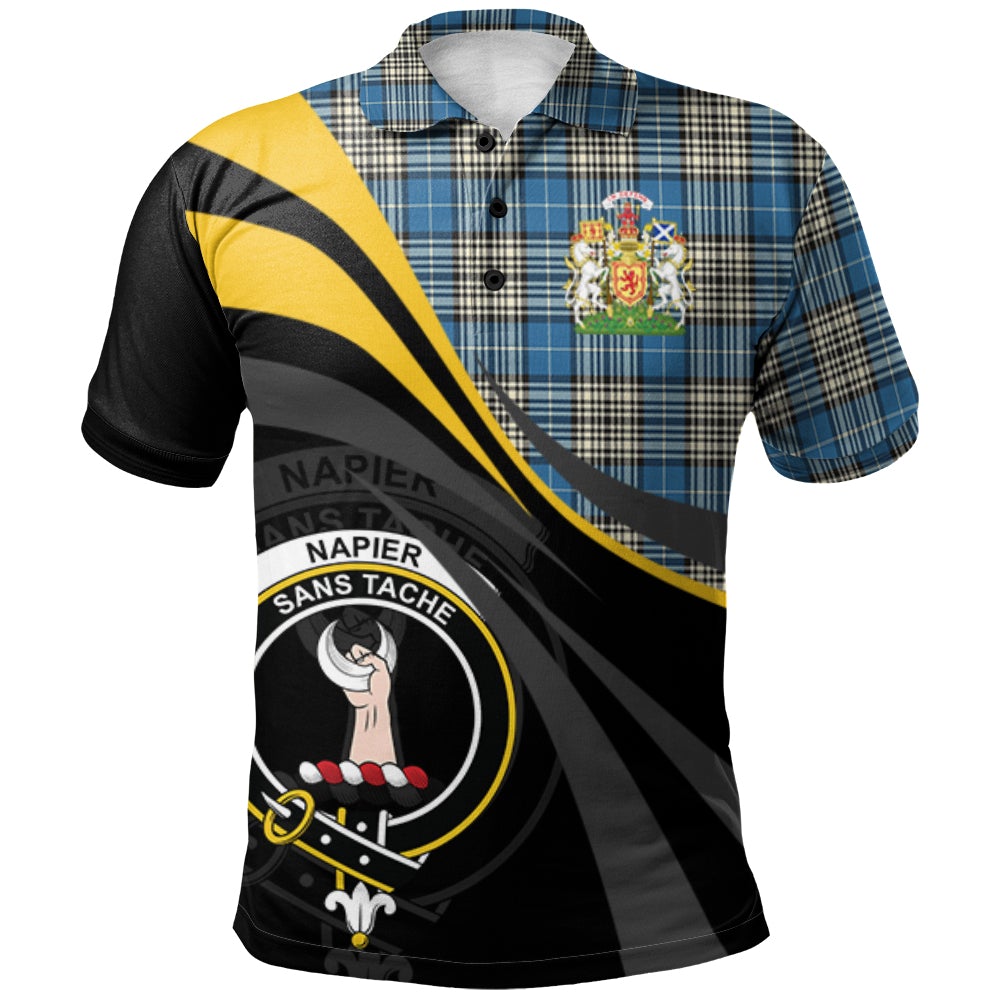 Napier Ancient Tartan Polo Shirt - Royal Coat Of Arms Style