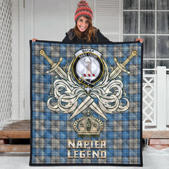 Napier Ancient Tartan Crest Legend Gold Royal Premium Quilt