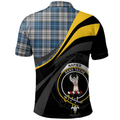 Napier Modern Tartan Polo Shirt - Royal Coat Of Arms Style