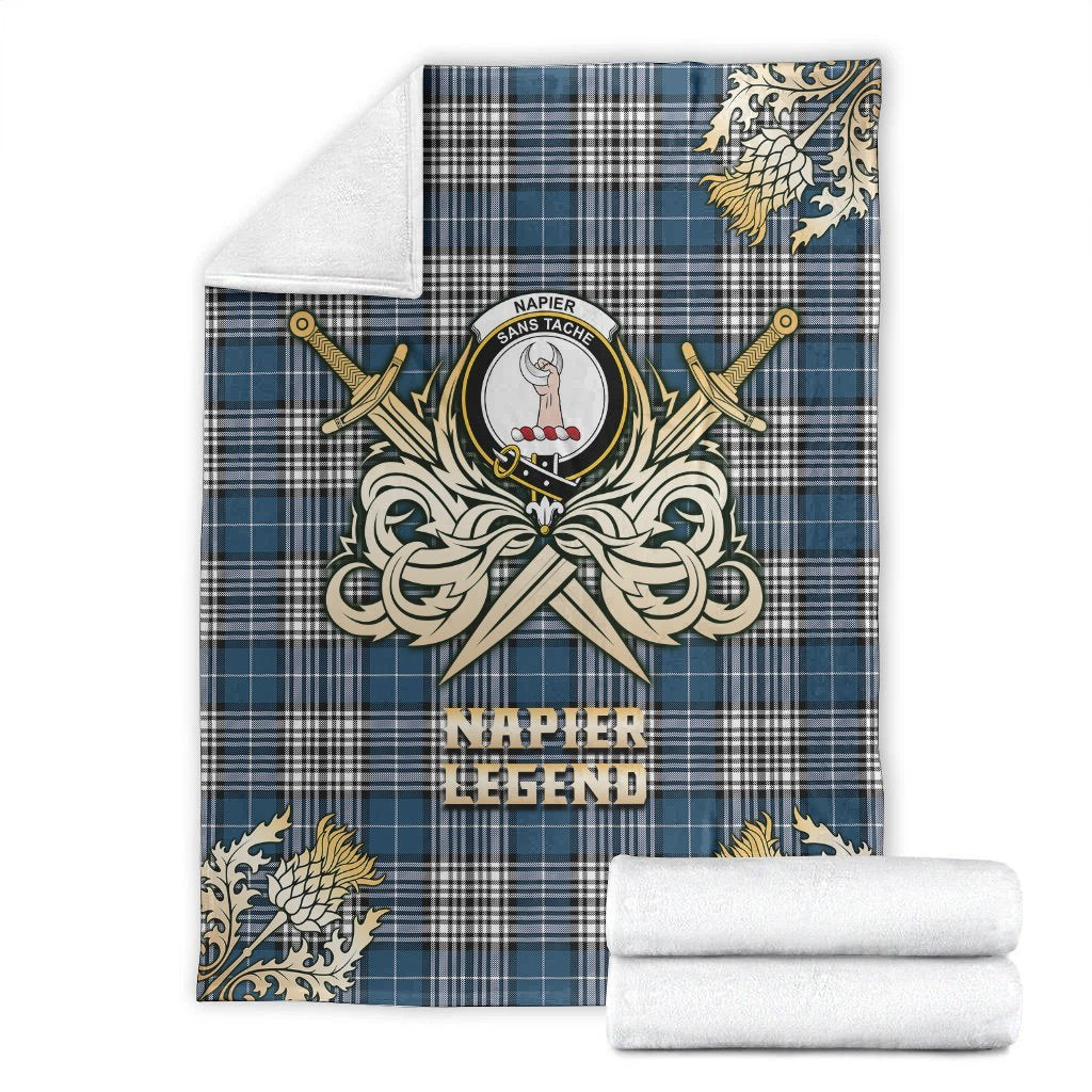 Napier Modern Tartan Gold Courage Symbol Blanket