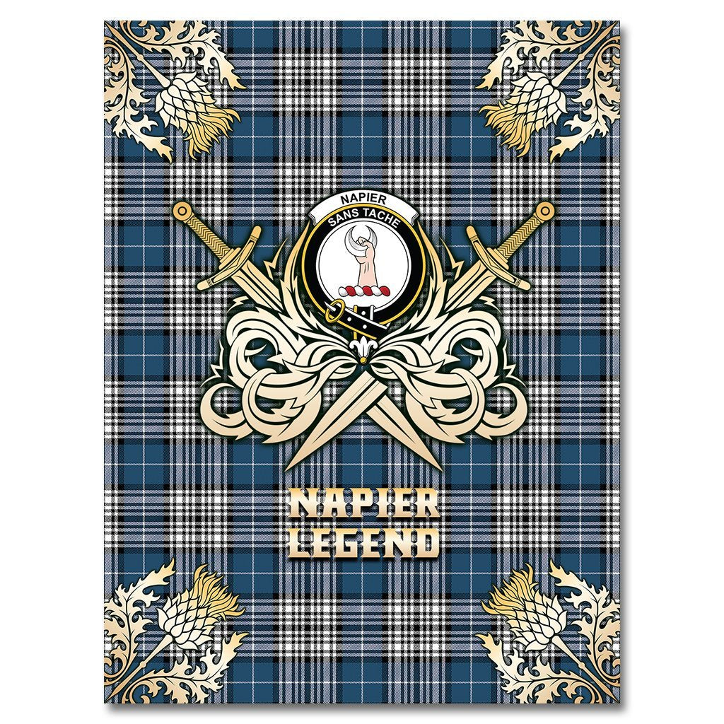 Napier Modern Tartan Gold Courage Symbol Blanket