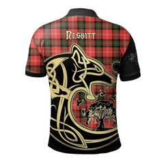 Nesbitt Modern Tartan Polo Shirt Viking Wolf