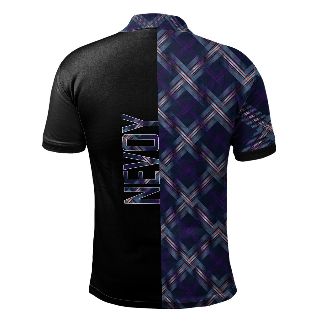 Nevoy Tartan Polo Shirt Half of Me - Cross Style