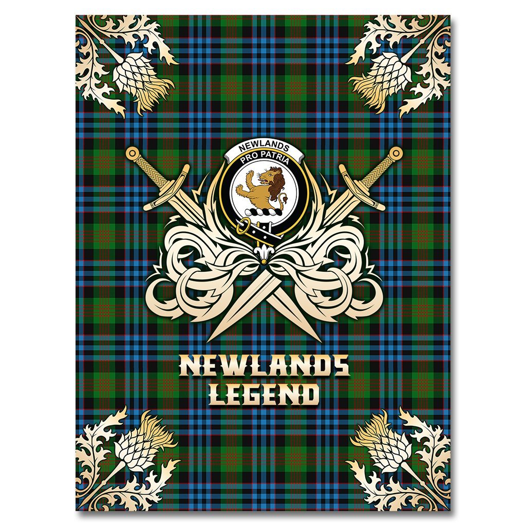 Newlands of Lauriston Tartan Gold Courage Symbol Blanket