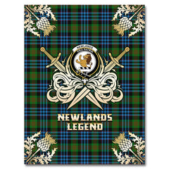 Newlands of Lauriston Tartan Gold Courage Symbol Blanket