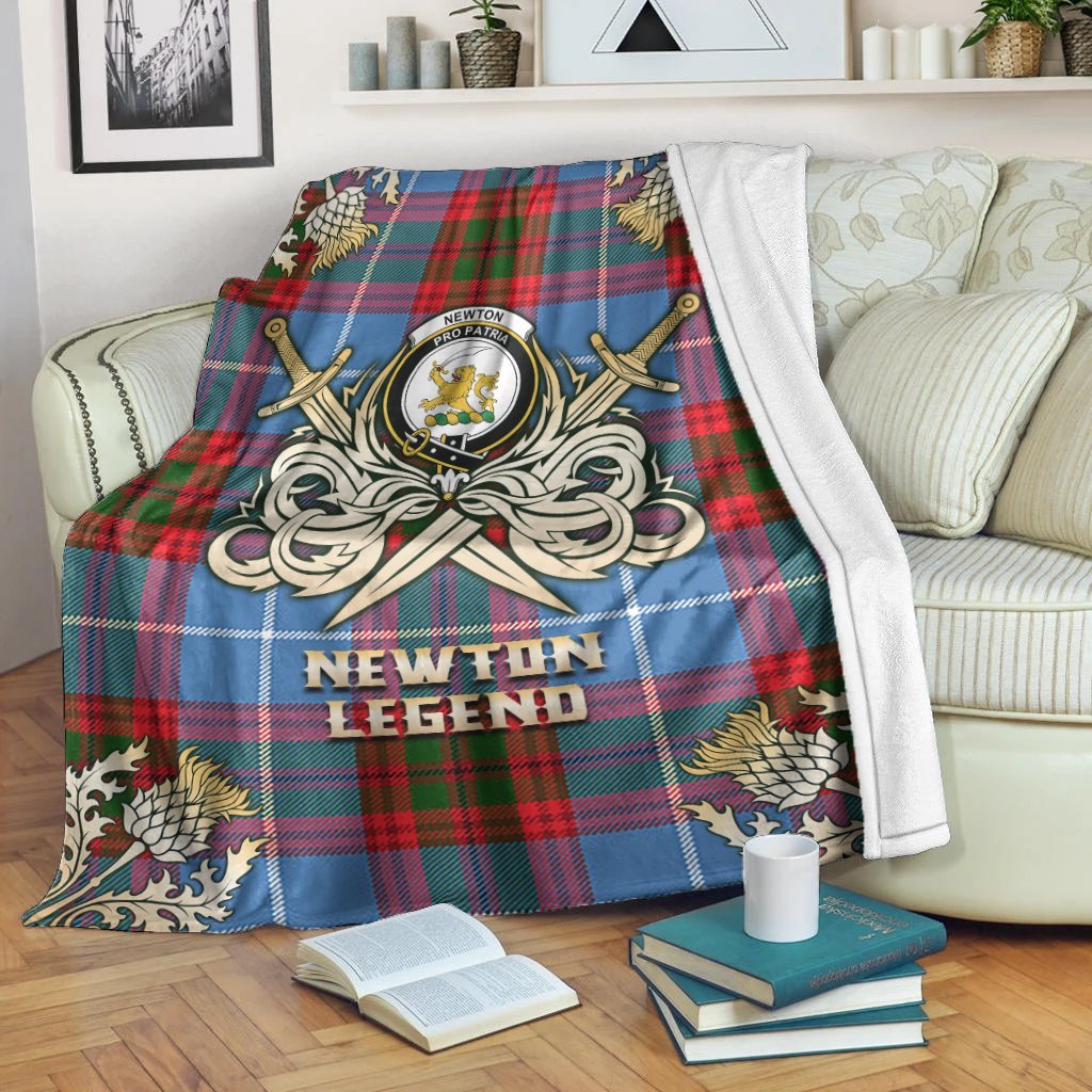 Newton Tartan Gold Courage Symbol Blanket
