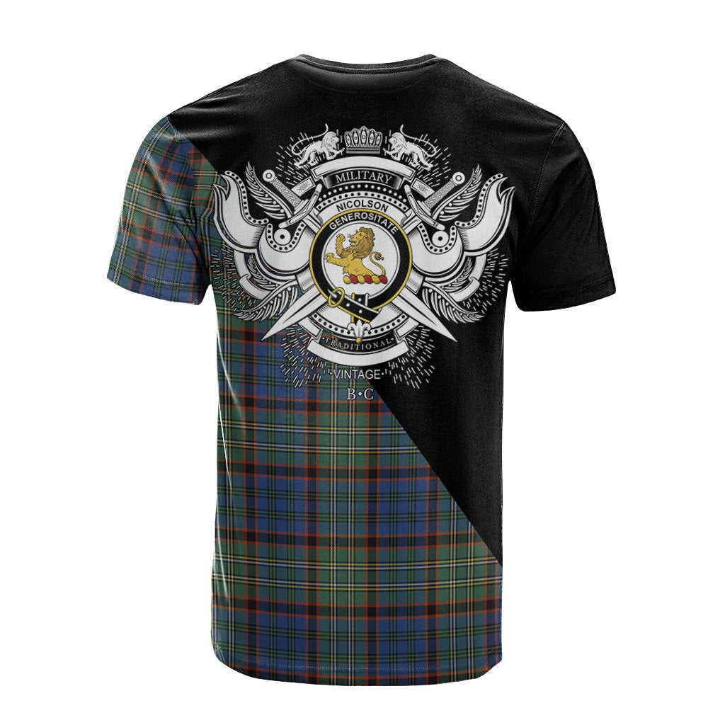 Nicolson Hunting Ancient Tartan - Military T-Shirt