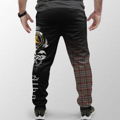 Nicolson Hunting Weathered Tartan Crest Jogger Sweatpants - Alba Celtic Style