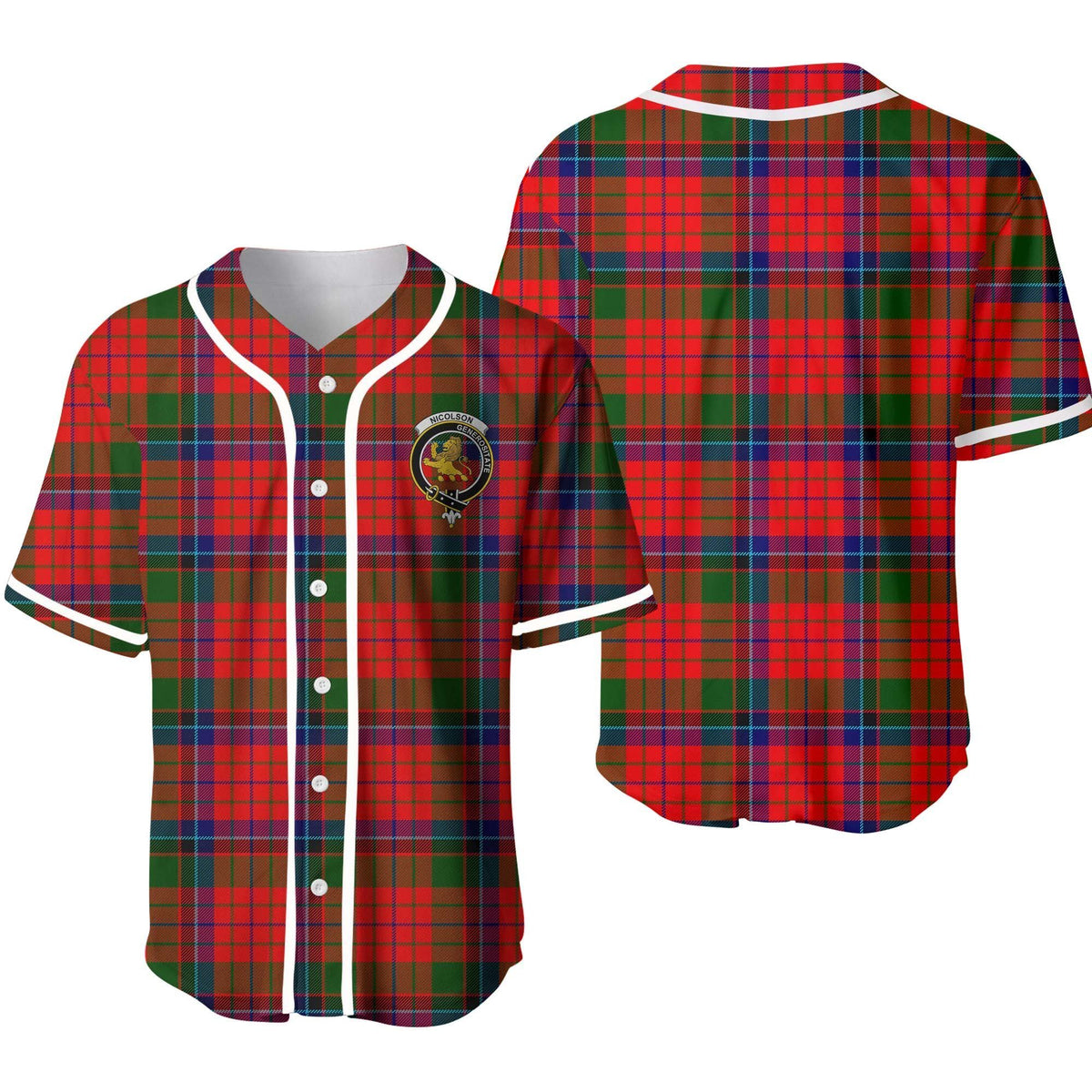 Nicolson Tartan Unisex Baseball Jersey