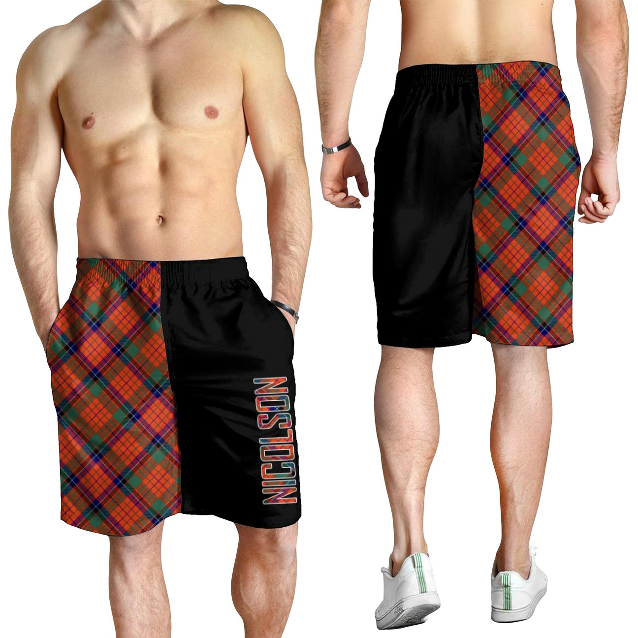 Nicolson Ancient Tartan Crest Men's Short - Cross Style