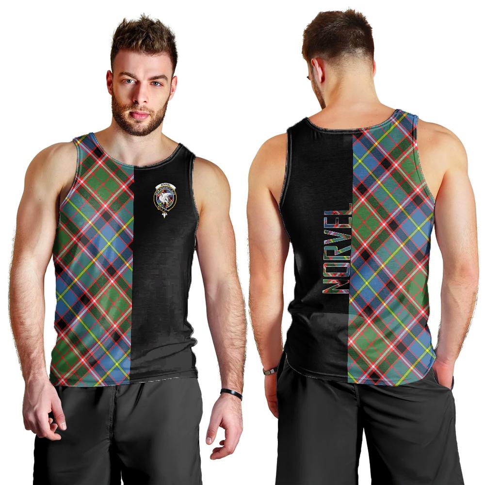 Norvel Tartan Crest Men's Tank Top - Cross Style