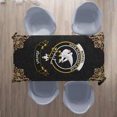 Norvel (or Norvill) Crest Tablecloth - Black Style