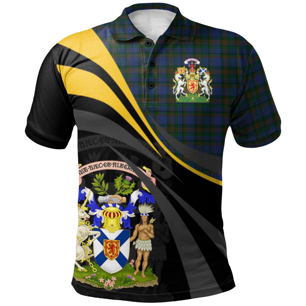 Nova Scotia District Tartan Polo Shirt - Royal Coat Of Arms Style