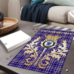 Ochterlony Tartan Crest Thistle Jigsaw Puzzles