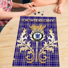 Ochterlony Tartan Crest Thistle Jigsaw Puzzles